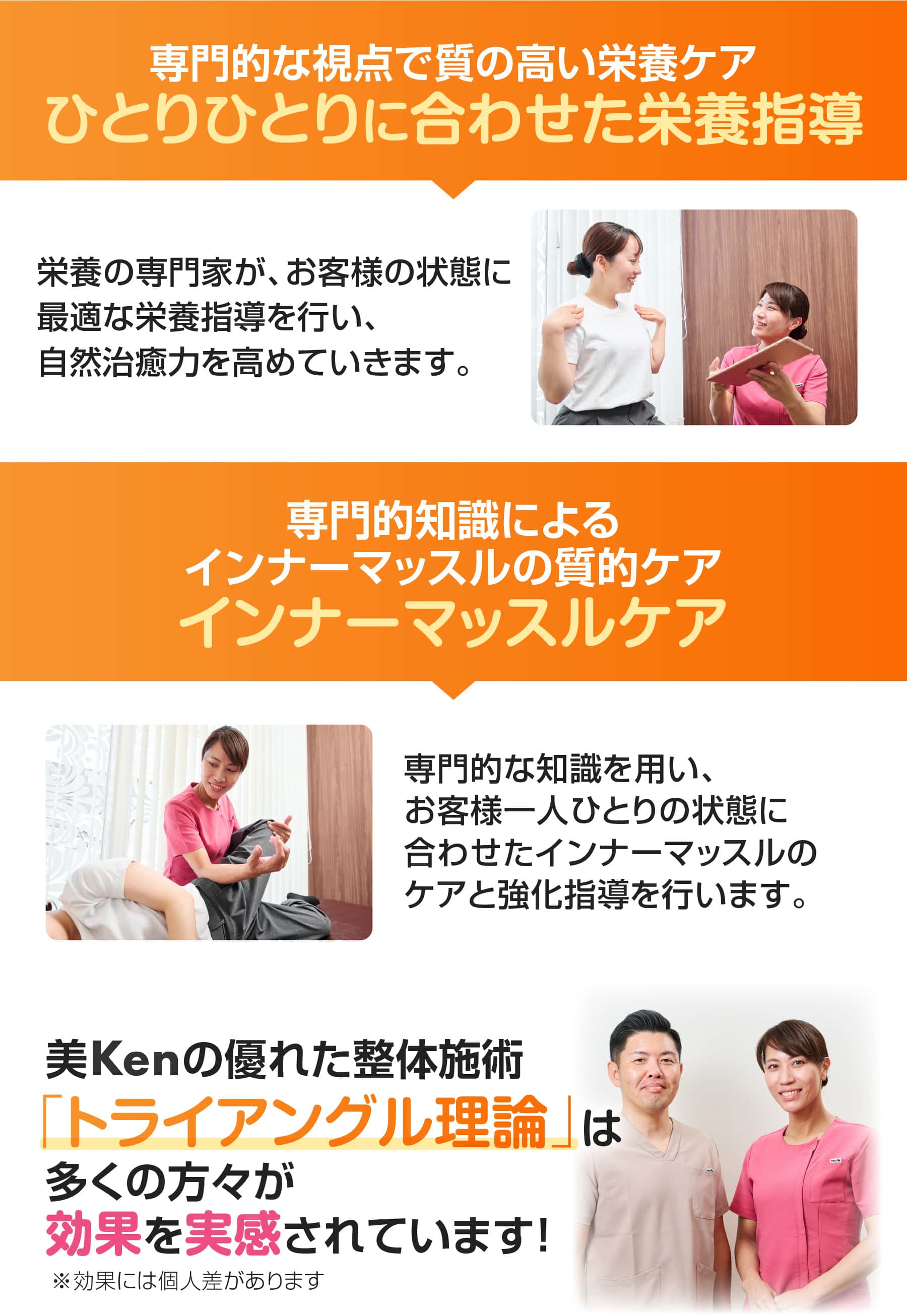ひとりひとりに合わせた栄養指導